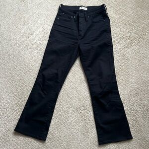 Madewell, Cali Demi-Boot, Black Denim Jeans, size 27